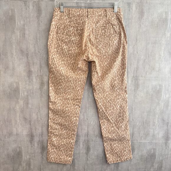 Anthropologie Pants Womens 27 The Wanderer Straight Ankle Utility Linen Blend - Picture 2 of 14